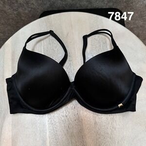 Victorias Secret Very Sexy Lightly Lined Plunge Bra Black 38C Convertible J-Hook